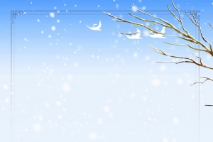 冬天文艺小清新雪景蓝色banner
