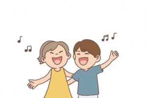 六一儿童节唱歌的小朋友插画免抠元素