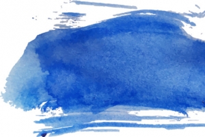 蓝色水彩涂鸦