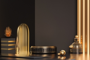 C4D，黑金，舞台，高端