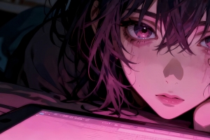 粉瞳动漫少女3440x1440带鱼屏壁纸动漫免费