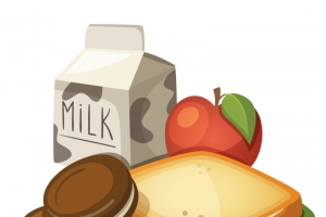 卡通学生营养早餐高清PNG透明免扣设计素材免费下载