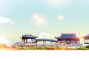 苏州园林旅游PSD素材