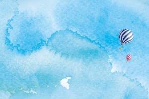 水彩清新夏季海报背景模板