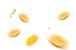 金币高清PNG透明漂浮元素设计素材免费下载