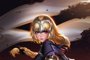 fate贞德4k手机壁纸竖屏