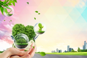 绿色环保几何绚丽banner