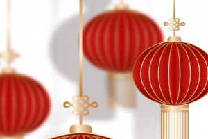 灯笼春节装饰元素图