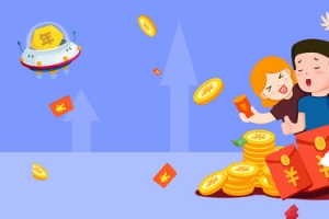 狂欢红包金币金融理财背景banner