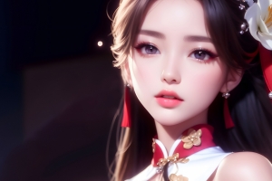 古风美女 头饰 ai绘画 高清4k壁纸
