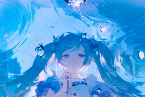 水下动漫女生2K手机壁纸