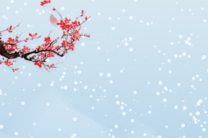 立冬下雪海报背景