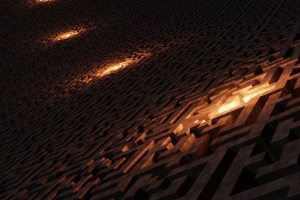 3840x2160 结构 迷宫 缠结 3d 发光壁纸 背景