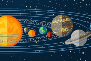 太阳系设计矢量banner素材