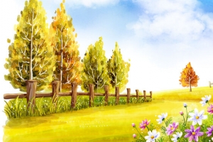 手绘插画背景