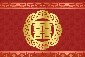 金色古典喜字背景素材