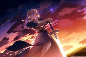 天空 saber 女孩 军刀 命运之夜 fate4k壁纸