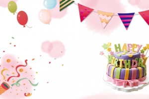 浪漫粉色生日蛋糕电商促销banner