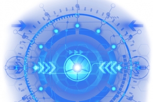 蓝色装饰科技光圈素材