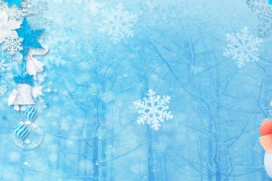 冬季新品上市卡通童趣手绘蓝色banner