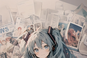 海报 报纸墙 初音未来 宽屏4k手机壁纸