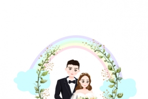 浪漫婚礼C4D艺术字元素