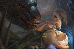 Khalessi With His Dragons 4k壁纸