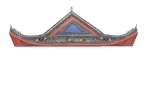 国潮房顶矢量图