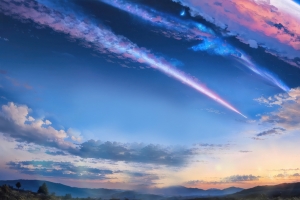 唯美风景 天空 流星 4K壁纸 3840x2160