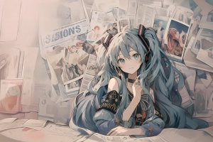 海报 报纸墙 初音未来 4K动漫壁纸 3840x2160