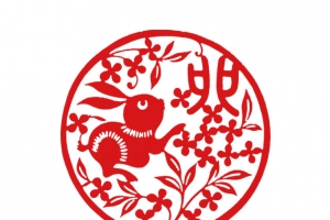剪纸兔子素材
