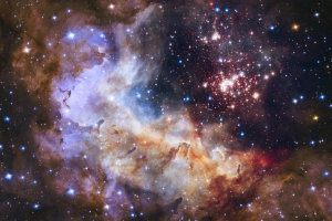 天上的烟火，NASA，ESA，星团，银河系，恒星，星空3840x2160高清壁纸
