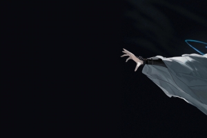 白衣古风女子红色眼睛 3440x1440 4K高清动漫带鱼屏壁纸免费下载