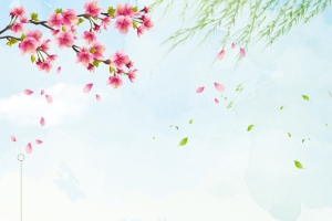春季郊游野餐背景图