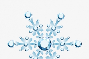 冬天雪钻石蓝色雪花