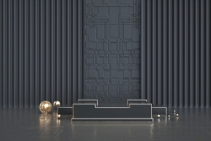 C4D，黑金，舞台，高端