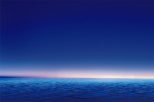 唯美梦幻蓝色大海背景海报