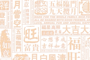 黄色中国风新年背景