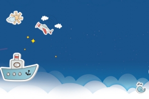 61儿童节卡通童趣蓝色banner