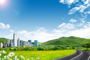 绿色环保地产广告背景