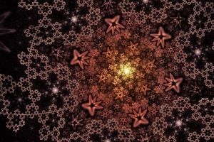 分形 图案 发光 抽象 棕色 4k壁纸 3840x2160