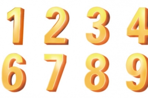 艺术字1至10 立体效果