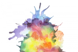 水彩泼墨PNG高清透明装饰元素墨迹笔触设计素材免费下载