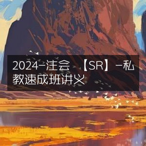 2024注会SR私教速成班核心讲义