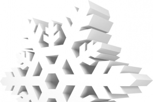 白色立体冬季雪花