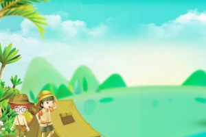 简约户外夏令营海报