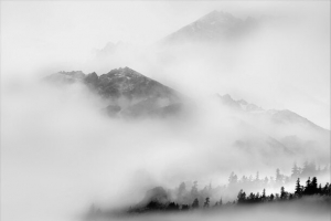 中国风山水水墨画条纹