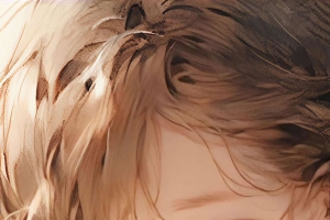 抱着猫咪的女孩 超清卡通素描壁纸