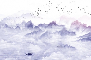 水墨山图片风景素材,fj