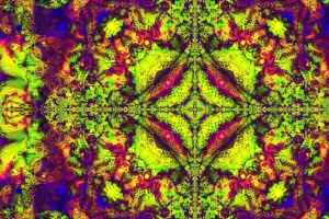 分形 图案 抽象 紫色 绿色 4k壁纸 3840x2160